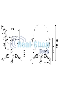 Кресло компьютерное Бюрократ CH-1300/T-15-21 черный Престиж+