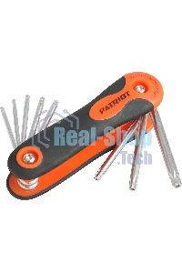 Набор ключей PATRIOT SKT-8F, TORX, T9-T40 складные, CRV, 8-в-1