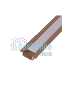 Комплект врезного алюминиевого профиля с рассеивателем Rexant 22х6 мм, 1 м, розовое золото