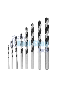 Набор сверл Matrix по дереву,3-4-5-6-7-8-9-10 мм 8шт цилиндр, хвостовик, пластиковый кейс