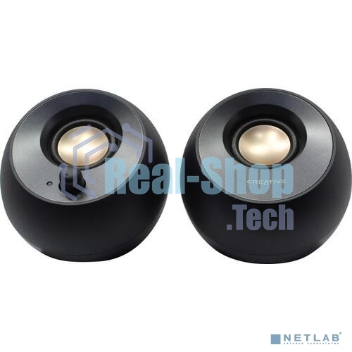 Колонки Creative Pebble V2 MF1695 2.0 черный 8Вт