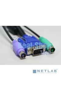 Набор кабелей D-LINK DKVM-CB3 для DKVM - 2хPS/2,1xVGA, 3м