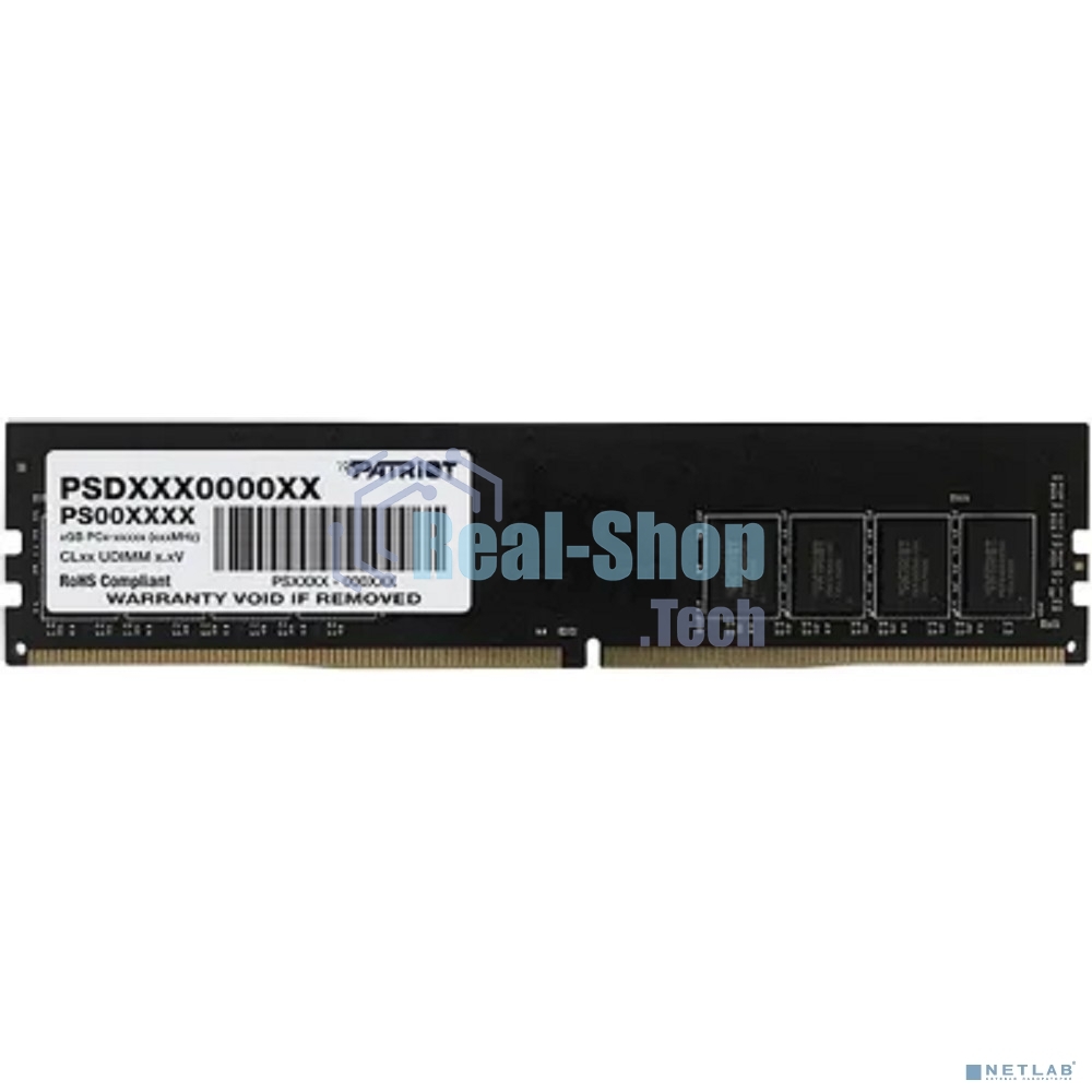 Оперативная память Patriot Signature, DDR4, 8GB (1x8 GB), 3200 MHz, CL22, DIMM
