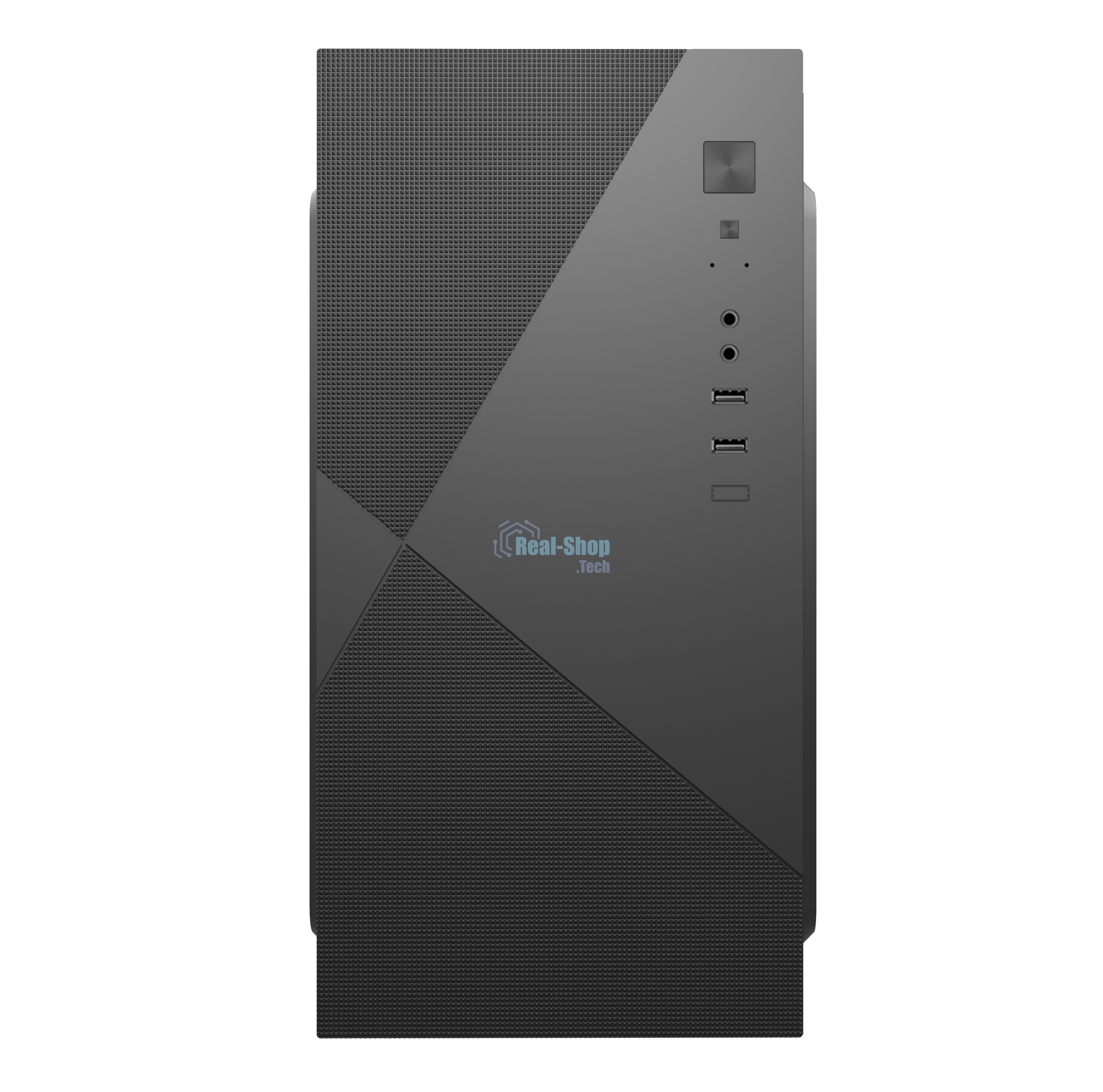 Компьютерный корпус с блоком питания 450Вт. Case Forza mATX, 450W, 2xUSB 2.0, Black, w/o FAN, 8 см fan PSU, power cord