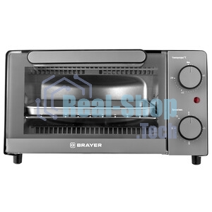 Мини-печь BRAYER BR2600 1200 Вт, 9 л, серебристый