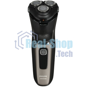 Электробритва роторная Philips S3242/12 питан.:аккум. черный/серебристый