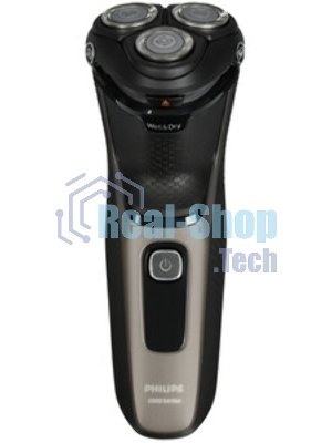 Электробритва роторная Philips S3242/12 питан.:аккум. черный/серебристый