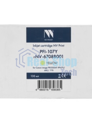 Картридж струйный NVPrint PFI-107Y (NV-6708B001) Yellow для Canon imagePROGRAF iPF670/680/770 (130 мл)