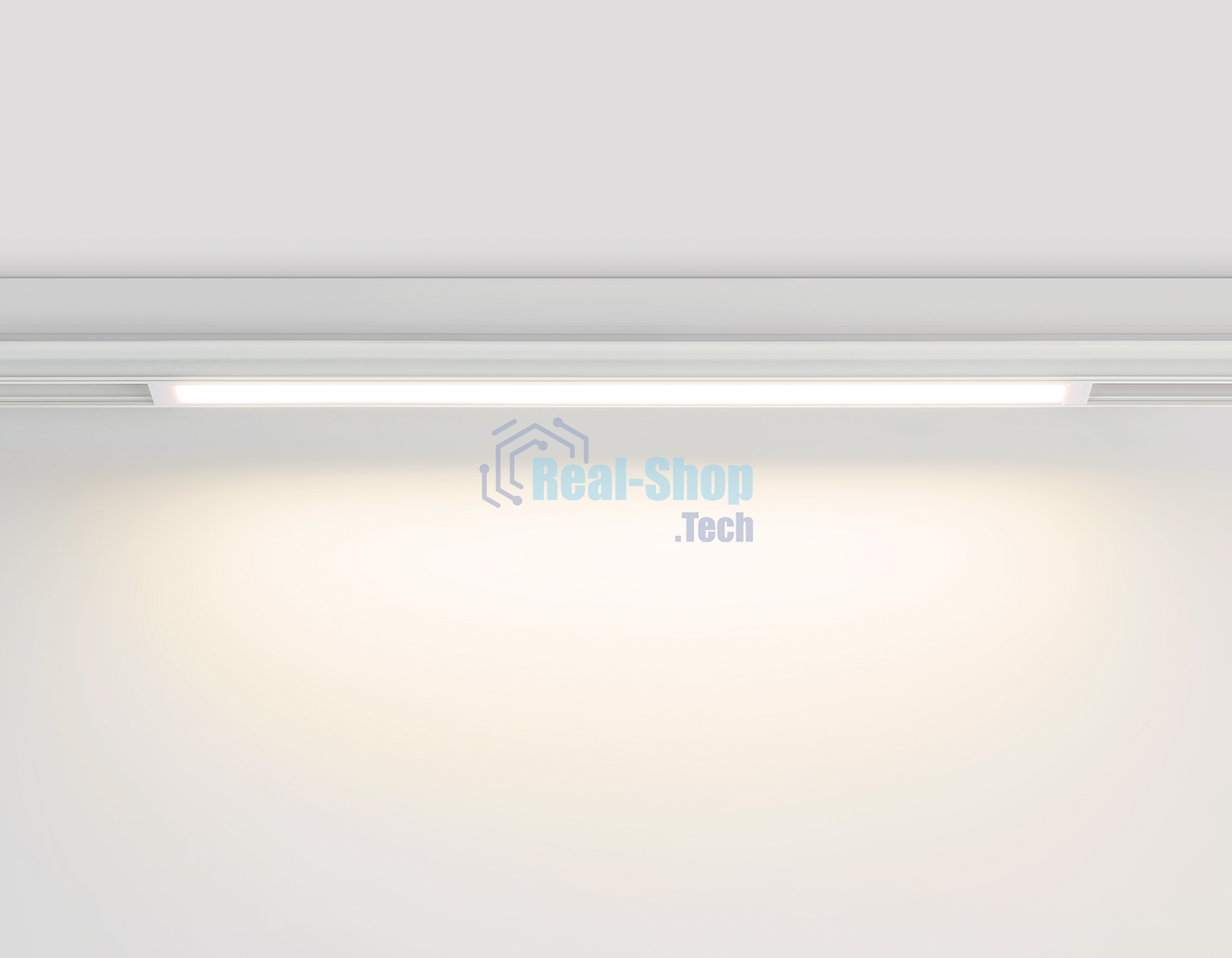 Управляемый светодиодный светильник для шинопровода Magnetic Ambrella light GL1281 WH белый IP20 18W 3000K-6400K 220V 120° 452*25*42 (Без ПДУ)