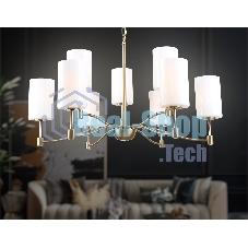 Люстра Ambrella light LH56054/6+3 BS/FR латунь/белый матовый E14*9 max 40W D765*1060