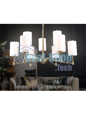 Люстра Ambrella light LH56054/6+3 BS/FR латунь/белый матовый E14*9 max 40W D765*1060
