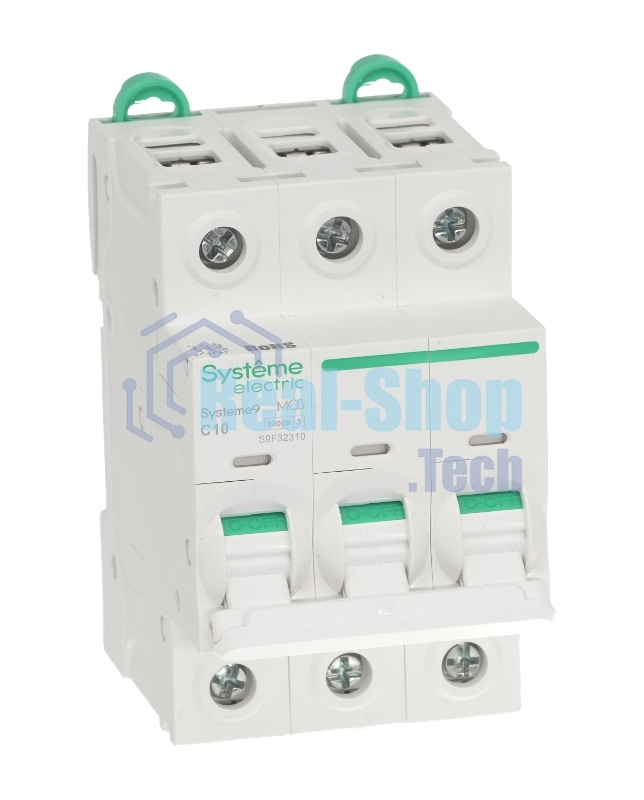 Выключатель автоматический 3П 10А характеристика C 10кA 400В Systeme Electric Systeme9 (кратно 1)