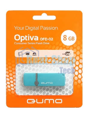 Флешка USB QUMO 8Gb, Optiva 02 синий QM8GUD-OP2-blue