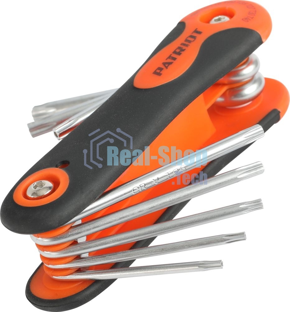 Набор ключей PATRIOT SKT-8F, TORX, T9-T40 складные, CRV, 8-в-1