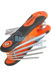Набор ключей PATRIOT SKT-8F, TORX, T9-T40 складные, CRV, 8-в-1