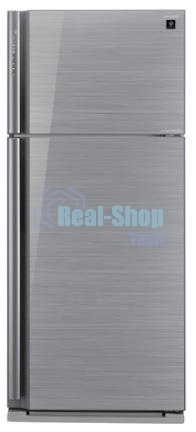 Холодильник Sharp SJ-XP59PGSL серебристый двухкамерный 430/148 л морозилка сверху