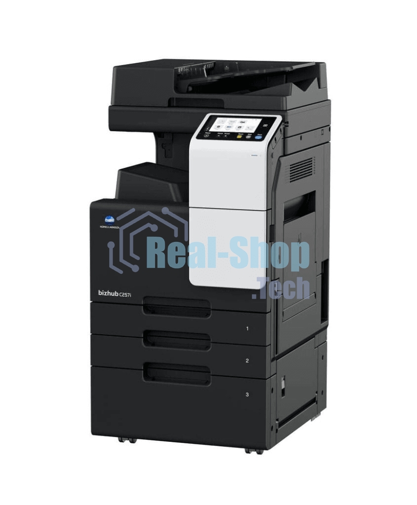 МФУ лазерное Konica Minolta Bizhub C257i (ACVD021), A3, цветной, печ. 25 стр/мин (A4) 12 стр/мин (A3), скан. до 55 стр/мин., 1800 x 600 dpi (печать) 600 x 600 dpi (скан.), USB, Ethernet, без картриджей - установка и запуск специалистом АСЦ
