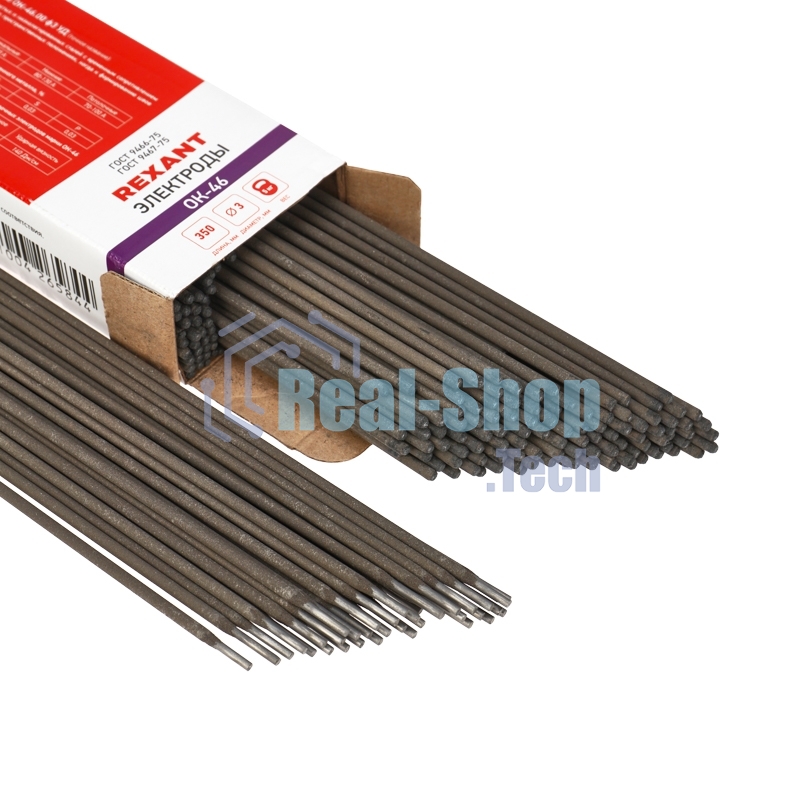 Электрод Rexant 350 мм ОК-46 3 мм пачка 5 кг