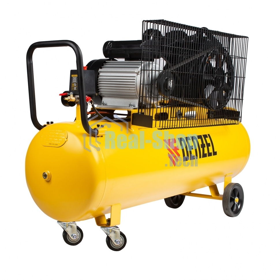 Компрессор воздушный Denzel BCV2300/100 рем. привод, 2,3 кВт, 100 литров, 440 л/мин