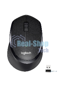 Мышь беспроводная Logitech M330 SILENT PLUS черный, 1000 dpi, радиоканал, USB, кнопки - 3