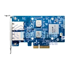 Сетевая карта QNAP QXG-10G2T Dual-port BASET 10GbE network expansion card; low-profile form factor; PCIe Gen3 x4