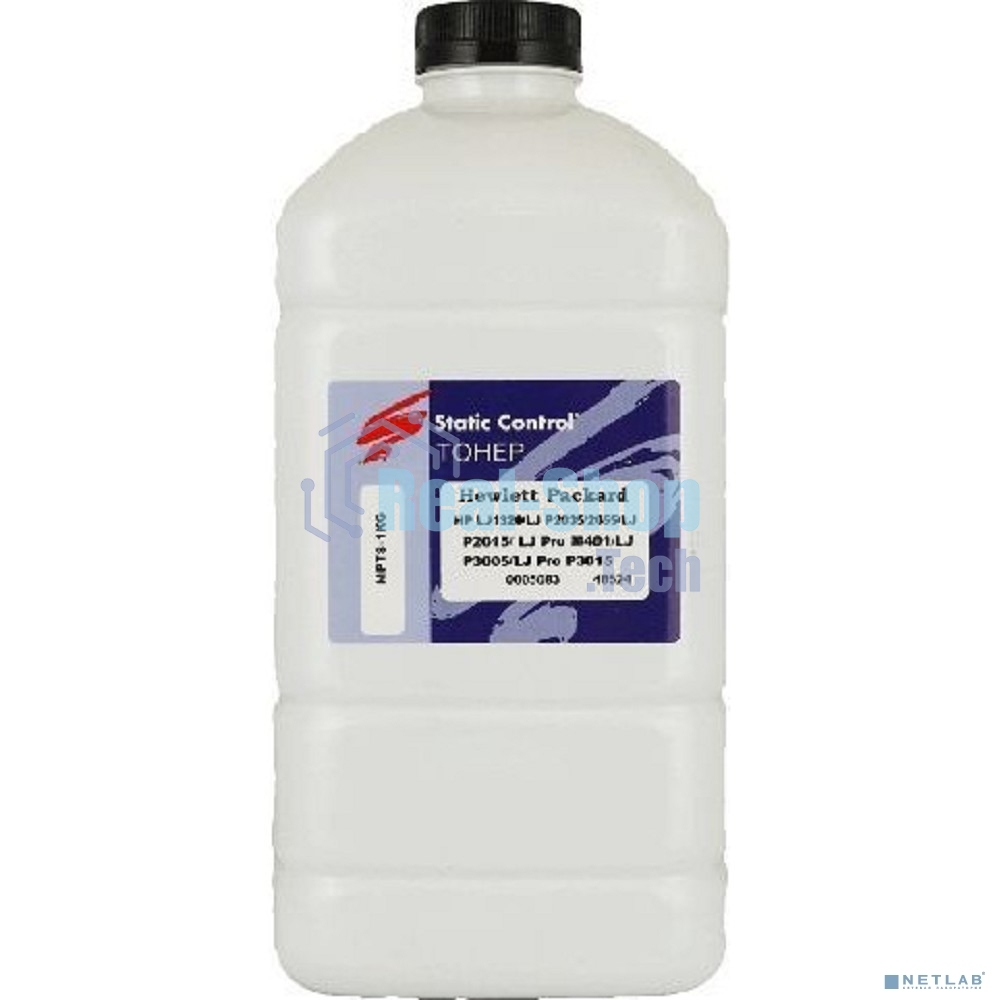 Тонер Static Control для HP LJ PM401/P2055/P3005/P3015, Bk, 1 кг, флакон