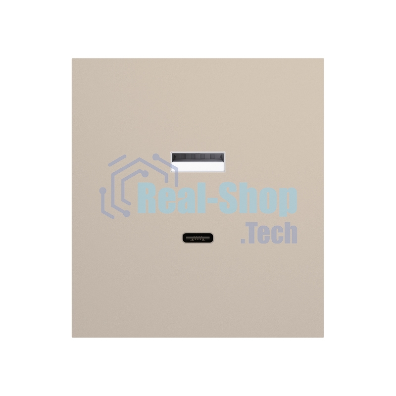Розетка KRANZ STRONG USB-A+Type-C 3А с функцией быстрой зарядки шелк