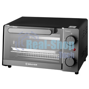 Мини-печь BRAYER BR2600 1200 Вт, 9 л, серебристый