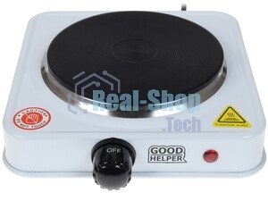 Плитка электрическая GOODHELPER ES-10P10, Вт 1000, блин- диаметр нарг. элемента 155 мм, 5- ступенчатый термостат