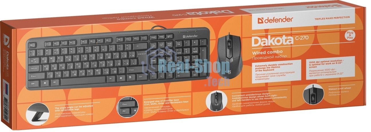 Комплект клавиатура + мышь Defender DAKOTA C-270 RU