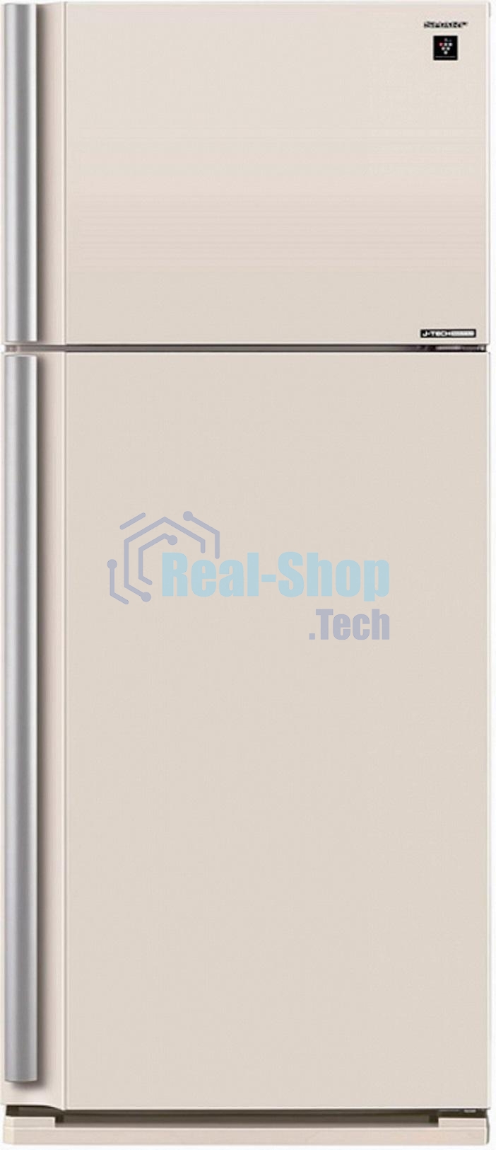 Холодильник Sharp SJ-XE59PMBE бежевый двухкамерный 430/148л морозилка сверху