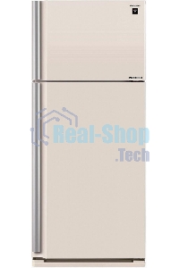 Холодильник Sharp SJ-XE59PMBE бежевый двухкамерный 430/148л морозилка сверху