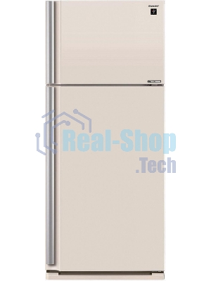 Холодильник Sharp SJ-XE59PMBE бежевый двухкамерный 430/148л морозилка сверху, No Frost