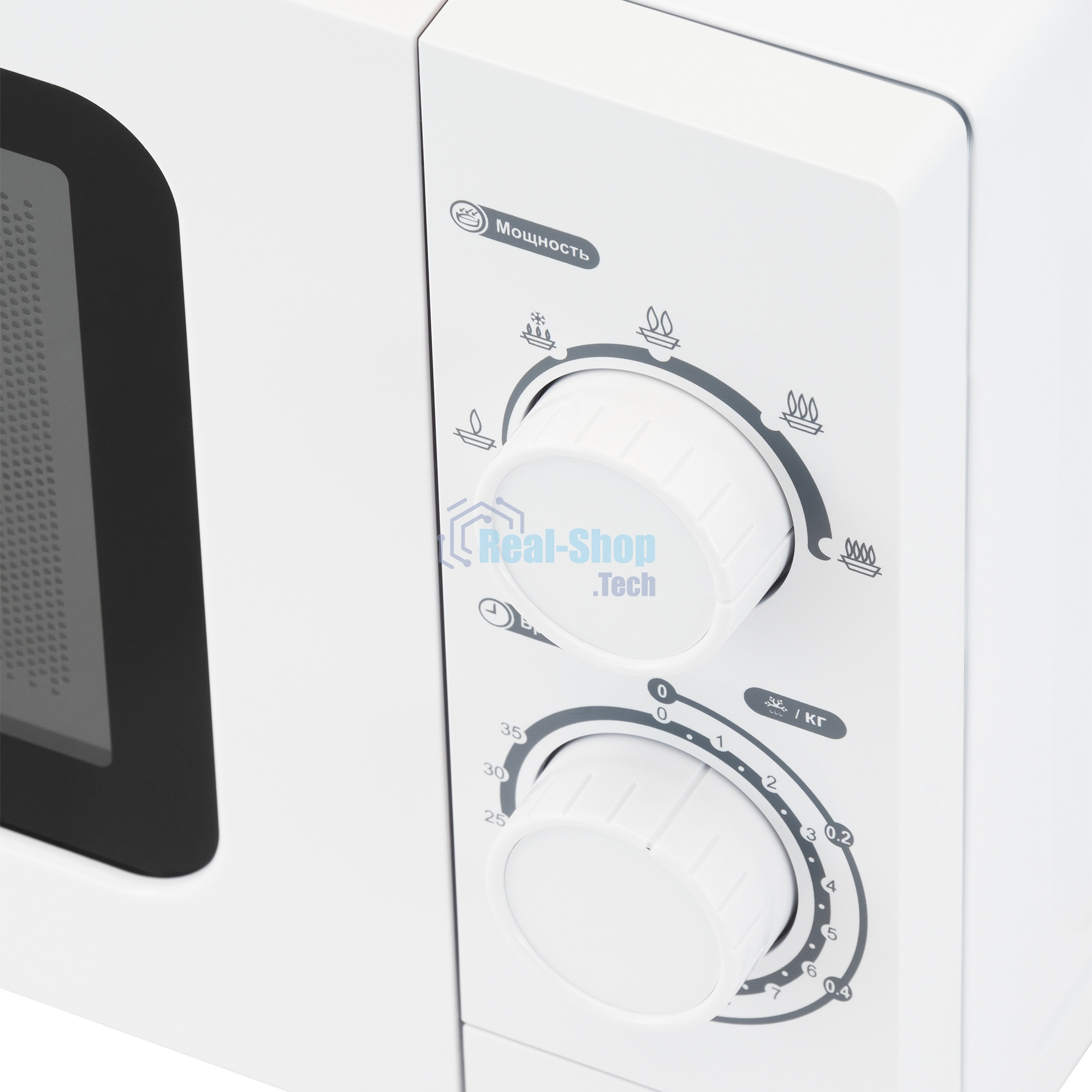 Микроволновая печь Hyundai HYM-M2064 белый, 20 л, 700 Вт, переключатели - поворотный механизм