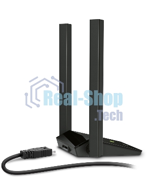 Адаптер TP-Link AC1300Mbps Dual-band High-Gain wireless USB adapter, 867Mbps at 5G and 400Mbps at 2.4G, two high gain antennas, USB 3.0, USB extension cable, support wave 2 MU-MIMO, full compatible with Windows and macOS.
