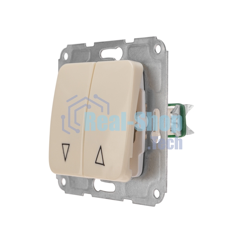 Выключатель для жалюзи Kranz DEA 2кл с/у 10А мех. бежевый