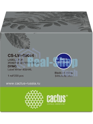 Этикетки Cactus CS-LW-99014 сег.:101x54мм черный белый 220шт/рул Dymo Label Writer 450/4XL