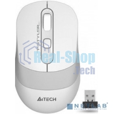 Мышь беспроводная A4Tech Fstyler FG10 белый/серый, 2000 dpi, радиоканал, USB, кнопки - 4