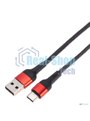 Кабель Rexant USB-A - Type-C, 5А, 50Вт, 1м, в черной нейлоновой оплетке