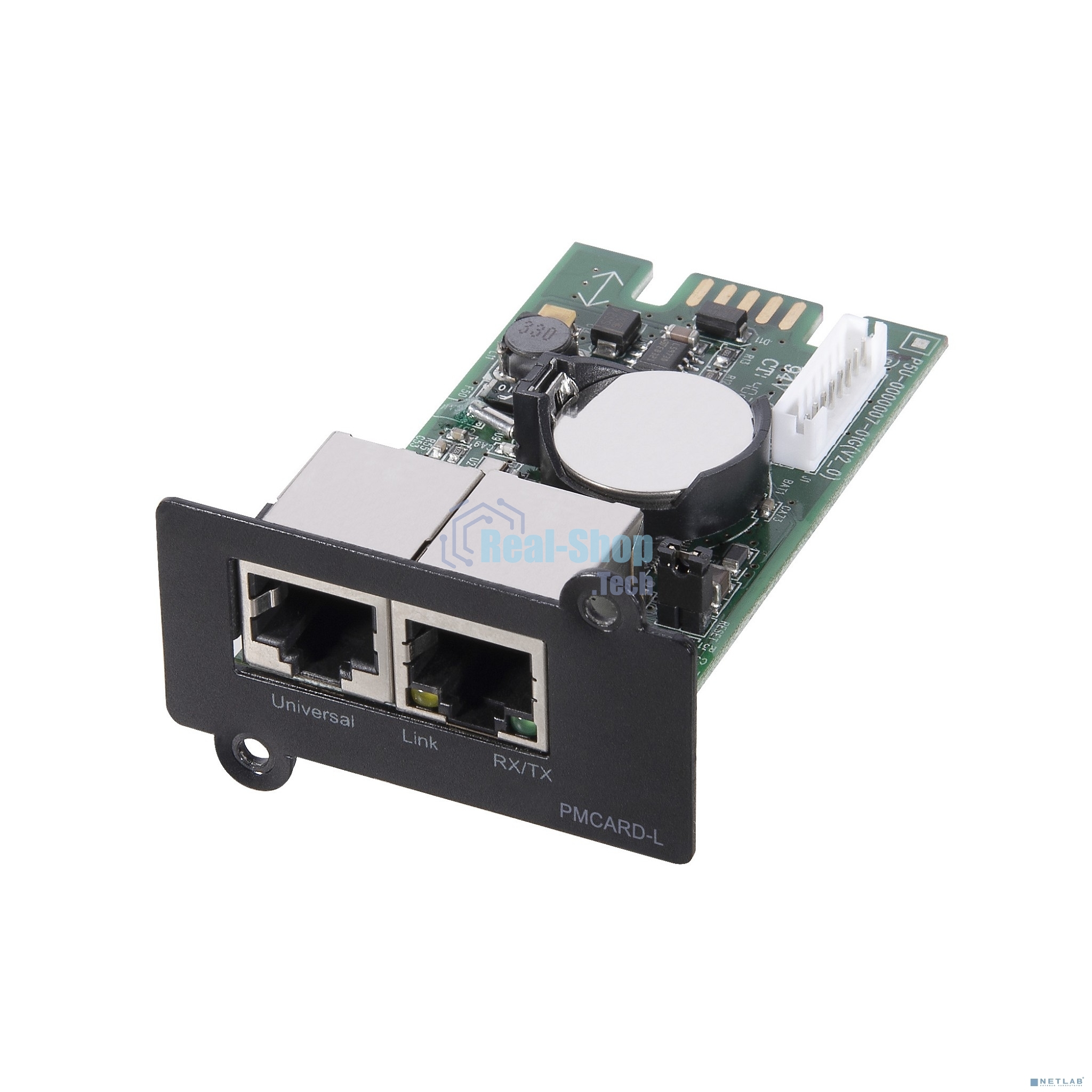 SNMP карта CBR PMC-02E для удаленного управления по сети Ethernet c Английским интерфейсом, 2xRJ45, PowerMaster