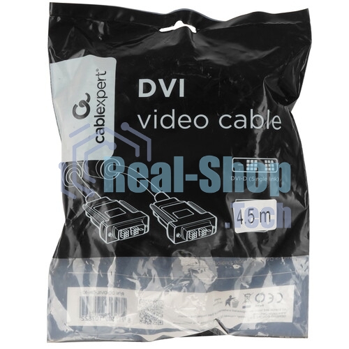 Кабель DVI-D single link Cablexpert CC-DVIL-BK-10, 19M/19M, 3.0м, CCS, черный, экран, феррит.кольца, пакет