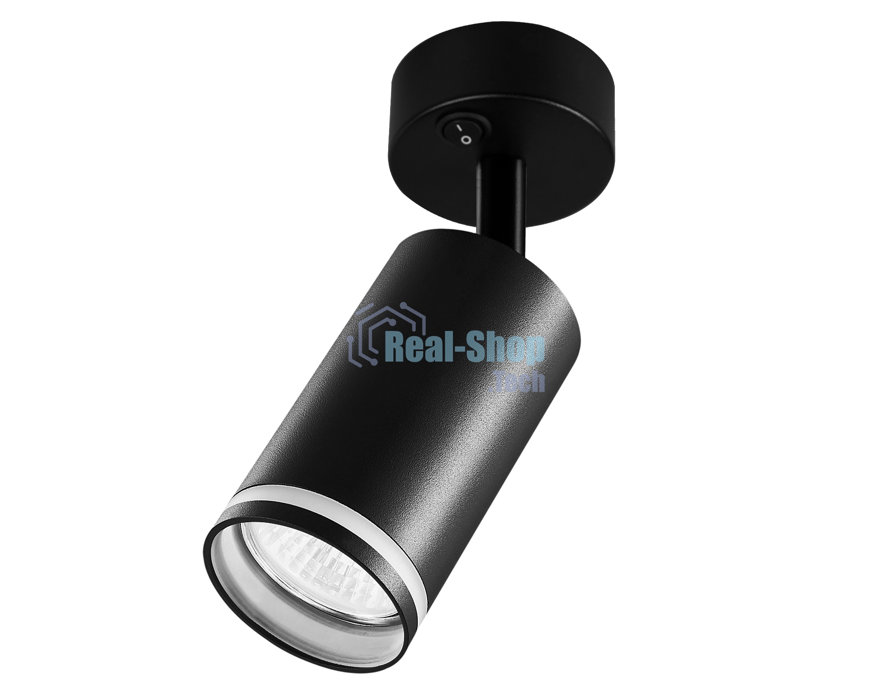Накладной спот с выключателем Ambrella light TA121 BK черный GU10 max 12W D70*164*D55