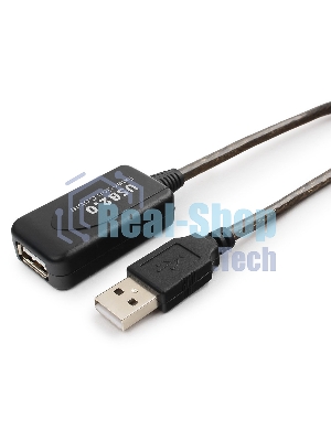 Кабель-удлинитель USB2.0 активный Gembird/Cablexpert UAE-01-5M, AM/AF, 5м