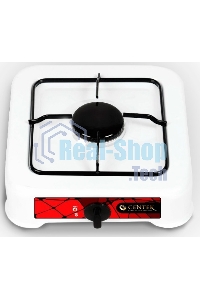 Плита настольная газовая Centek CT-1520 (белый), 1 конфорка, сменная форсунка баллон/магистраль