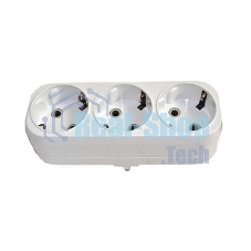 Разветвитель 3 гнезда с заземл. плоский 16А UNIVersal А303