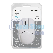 Мышь беспроводная A4Tech Fstyler FG12 белый, 1200 dpi, радиоканал, USB, кнопки - 3