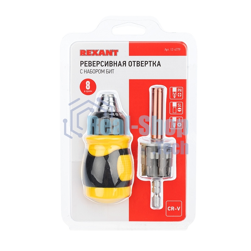 Набор Rexant 8 предметов с реверсивной отверткой
