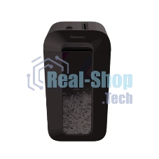 Шредер Fellowes PowerShred LX65 черный (секр.P-4)/перекрестный/10лист./22лтр./скрепки/скобы/пл.карты
