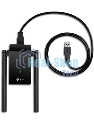 Адаптер TP-Link AC1300Mbps Dual-band High-Gain wireless USB adapter, 867Mbps at 5G and 400Mbps at 2.4G, two high gain antennas, USB 3.0, USB extension cable, support wave 2 MU-MIMO, full compatible with Windows and macOS.