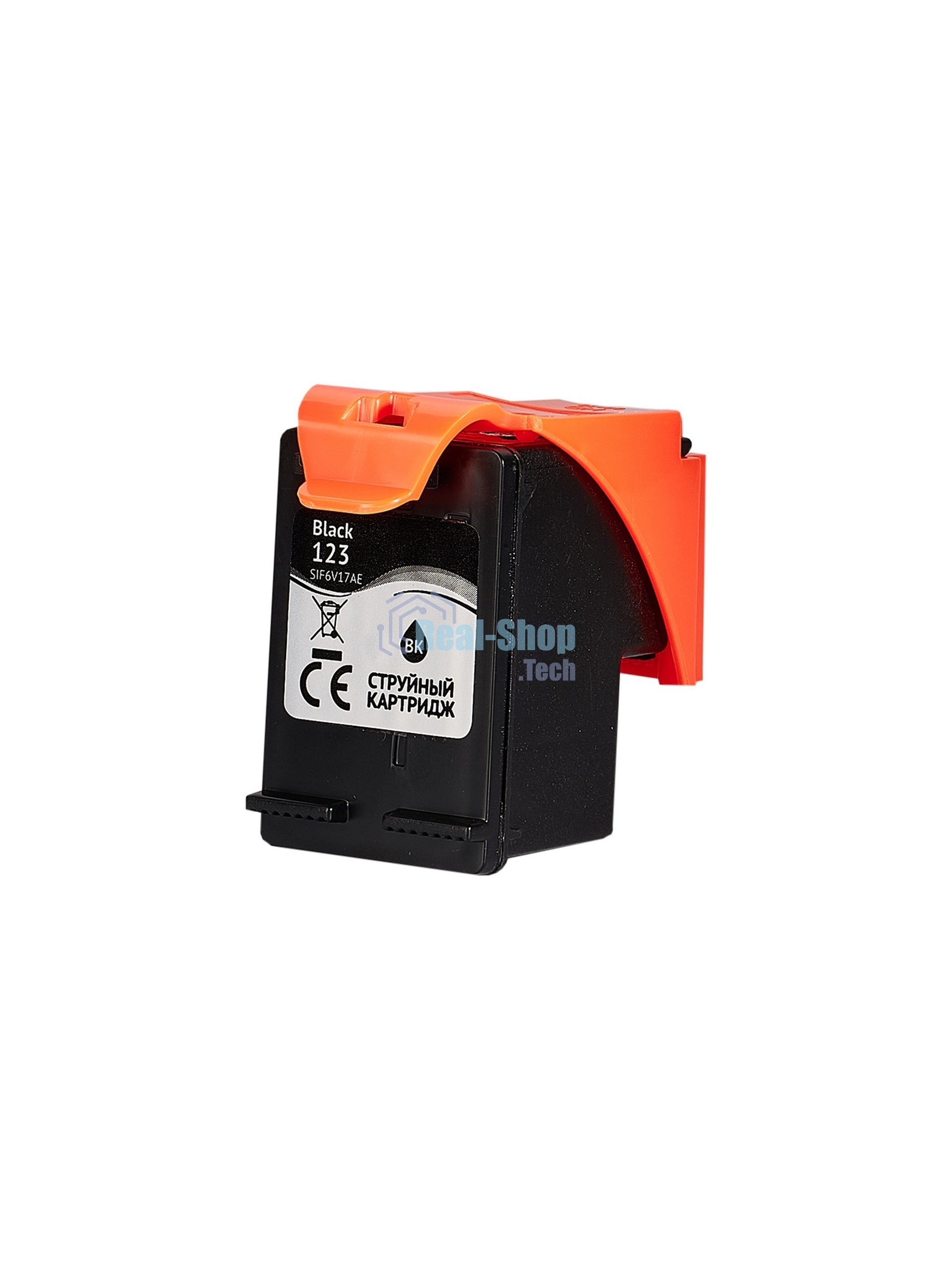 Картридж струйный Sakura F6V17AE (№123 Black) для HP, черный, 18 мл., 600 к.